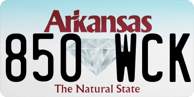 AR license plate 850WCK