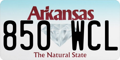 AR license plate 850WCL