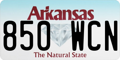 AR license plate 850WCN