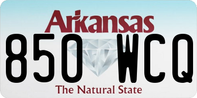 AR license plate 850WCQ