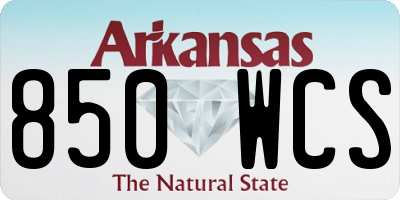 AR license plate 850WCS
