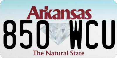 AR license plate 850WCU