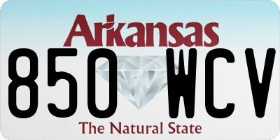 AR license plate 850WCV