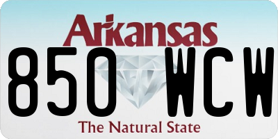 AR license plate 850WCW