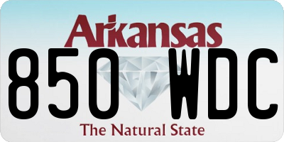 AR license plate 850WDC