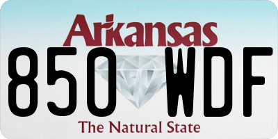 AR license plate 850WDF