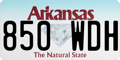 AR license plate 850WDH