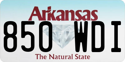 AR license plate 850WDI