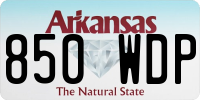 AR license plate 850WDP