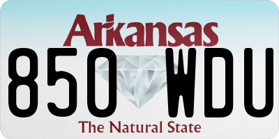AR license plate 850WDU