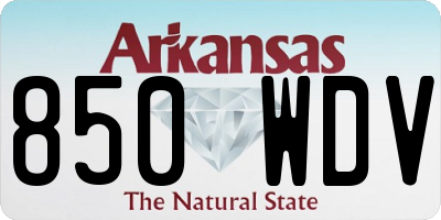 AR license plate 850WDV