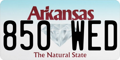 AR license plate 850WED