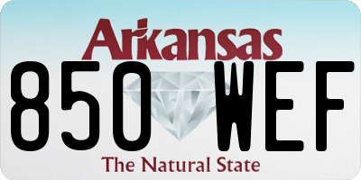 AR license plate 850WEF