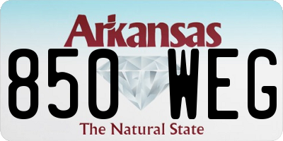 AR license plate 850WEG