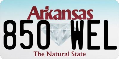 AR license plate 850WEL