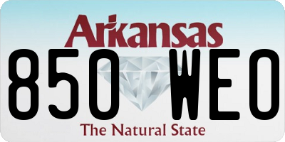 AR license plate 850WEO