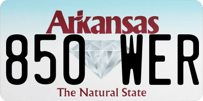 AR license plate 850WER