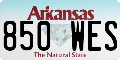 AR license plate 850WES