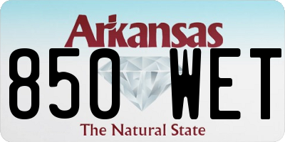 AR license plate 850WET