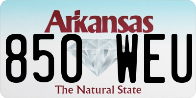 AR license plate 850WEU