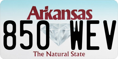 AR license plate 850WEV
