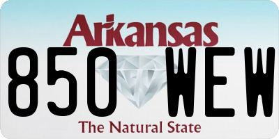 AR license plate 850WEW