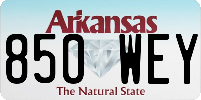 AR license plate 850WEY