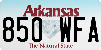 AR license plate 850WFA