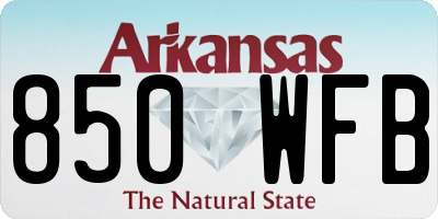 AR license plate 850WFB