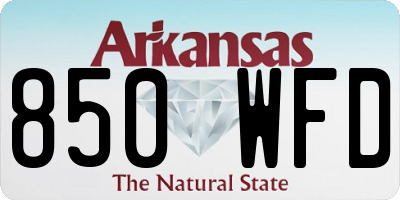 AR license plate 850WFD
