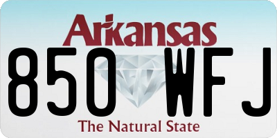 AR license plate 850WFJ