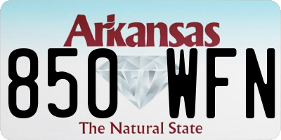 AR license plate 850WFN