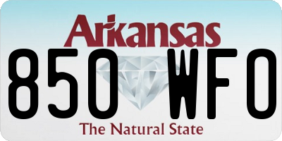 AR license plate 850WFO