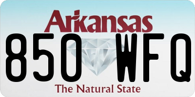 AR license plate 850WFQ