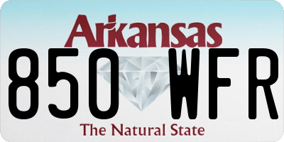AR license plate 850WFR