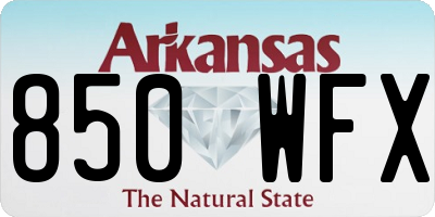 AR license plate 850WFX