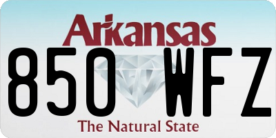AR license plate 850WFZ