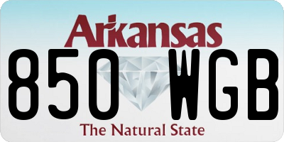 AR license plate 850WGB