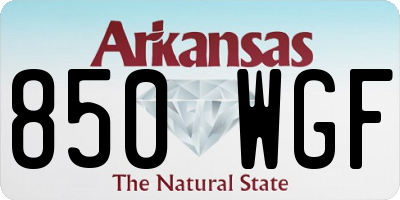 AR license plate 850WGF