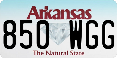 AR license plate 850WGG