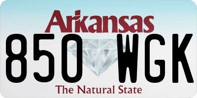 AR license plate 850WGK