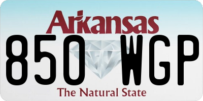 AR license plate 850WGP