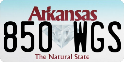 AR license plate 850WGS
