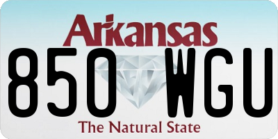 AR license plate 850WGU