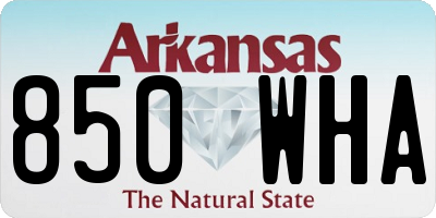 AR license plate 850WHA