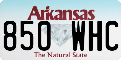 AR license plate 850WHC