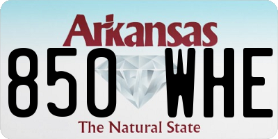 AR license plate 850WHE