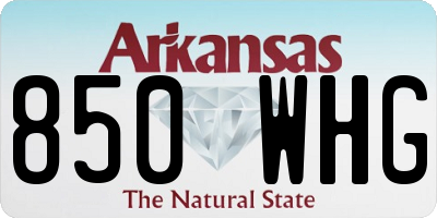AR license plate 850WHG