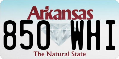 AR license plate 850WHI
