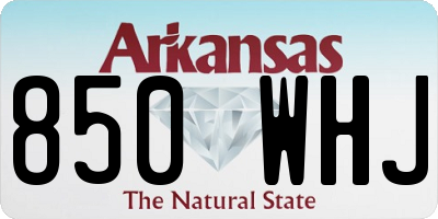 AR license plate 850WHJ
